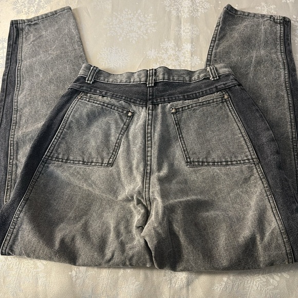 Brooks Vintage Grey Black High Rise Unique Baggy Jeans - Picture 6 of 8
